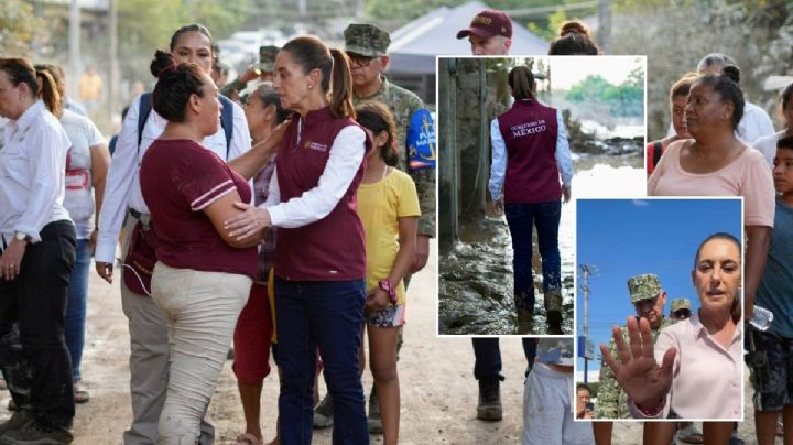 Así fueron las 4 visitas de Sheinbaum a Veracruz por las inundaciones del 10 de octubre