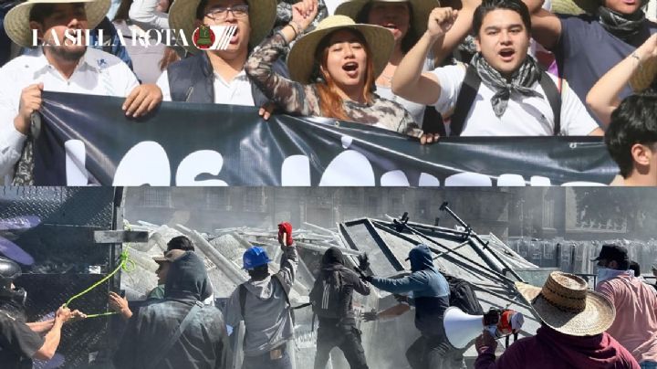 Reclamos contra violencia e impunidad dominan marcha;  infiltrados provocan violencia en Zócalo