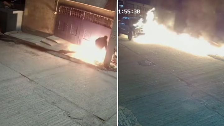 Hombre prende fuego a un auto en Ixmiquilpan y se da a la fuga