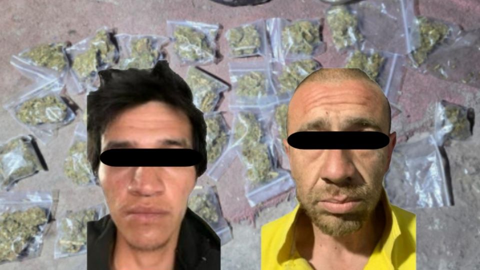 Uno de los sospechosos cuenta con antecedentes por robo calificado y operaba con droga dosificada lista para su distribución