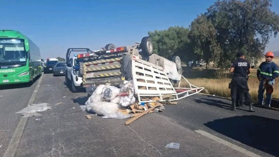 El accidente ocurrió a la altura del municipio hidalguense Tolcayuca