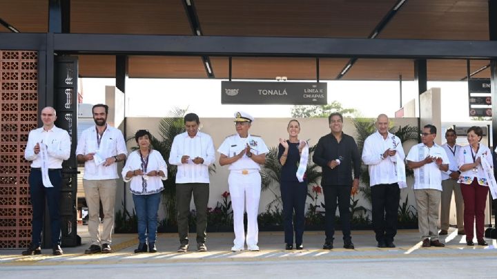 Sheinbaum inaugura 4 estaciones de la Línea K del Tren Interoceánico en el Istmo