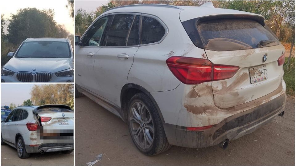 La camioneta BMW portaba placas del Estado de México