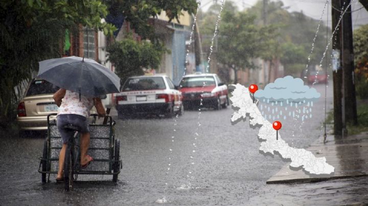 Frente frío en Veracruz en última semana de noviembre: los 12 municipios con más lluvias