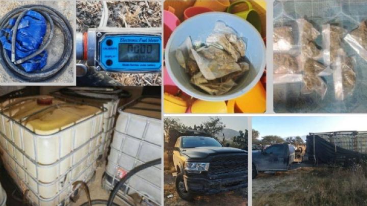 Aseguran predio con drogas y huachicol en Tepetitlán