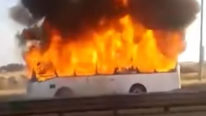 Incendio en la Silao - Irapuato: se accidenta autobús con pasajeros