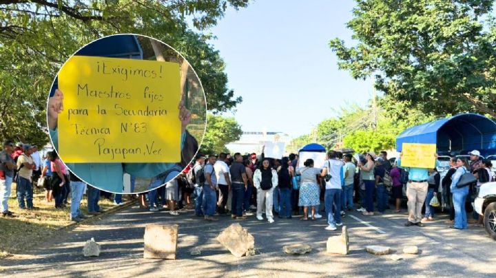 Padres de Pajapan exigen maestros en secundaria; protestan en oficinas de la SEV en Coatzacoalcos