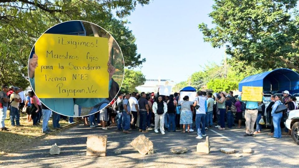 Padres de Pajapan exigen maestros en secundaria; protestan en oficinas de la SEV en Coatzacoalcos