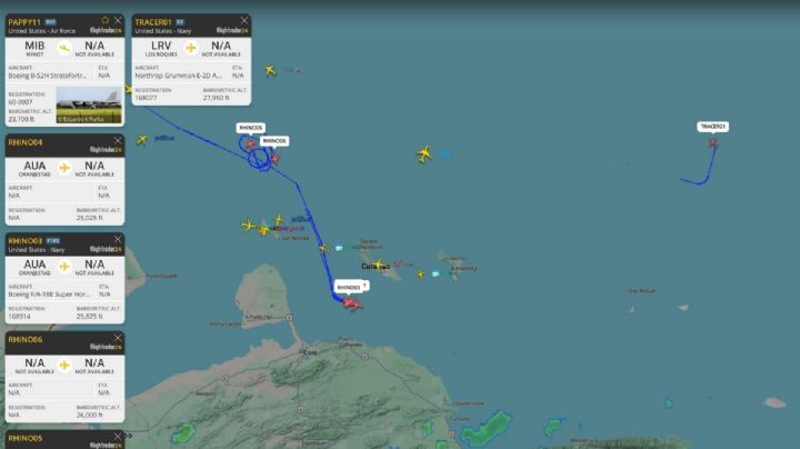 Aviones militares de EU sobrevolaron aguas cerca de Venezuela