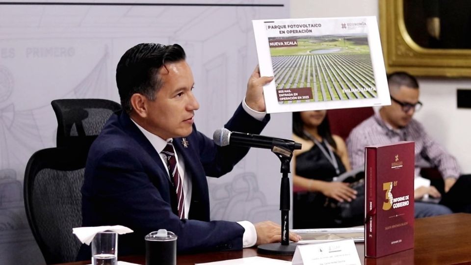 El funcionario habló sobre la instalación del parque fotovoltaico en los municipios de Epazoyucan y Singuilucan