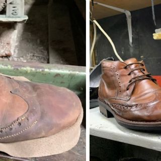El asombroso antes y después de unos zapatos viejos restaurados por Don Nico