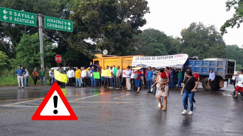 Pobladores bloquean carreteras del sur de Veracruz hoy 26 de noviembre; esto exigen