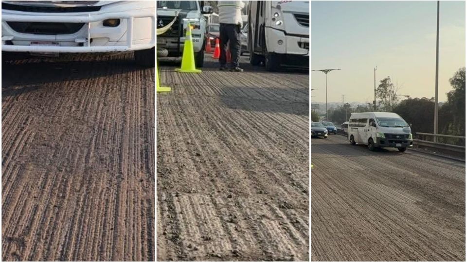 En la zona hay pavimento rayado, lo que puede hacer difícil la conducción