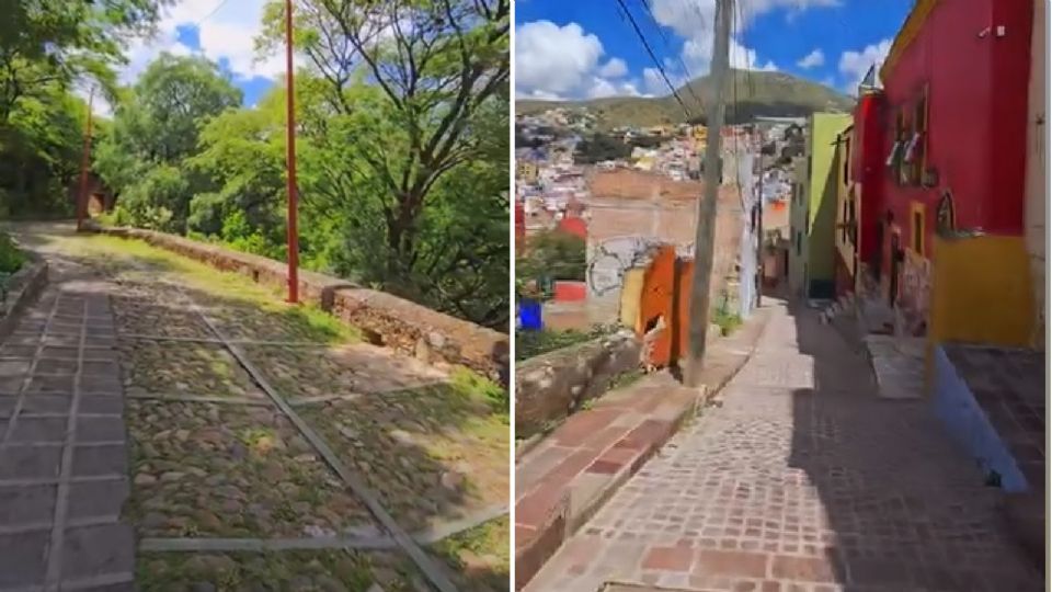 La Bajada y el acceso al Callejón del Tecolote.