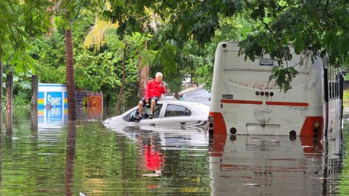 Encharcamiento, socavones y deslaves por lluvias en la zona conurbada de Veracruz