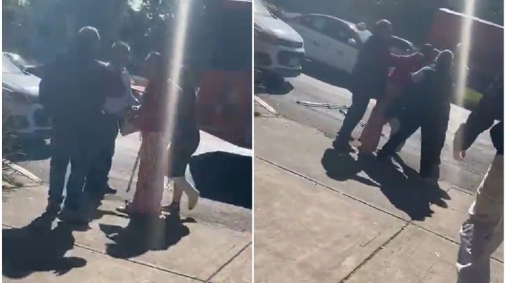 Difunden video de supuesto vigilante del CCH Vallejo agrediendo a alumna en muletas sobre Eje Central