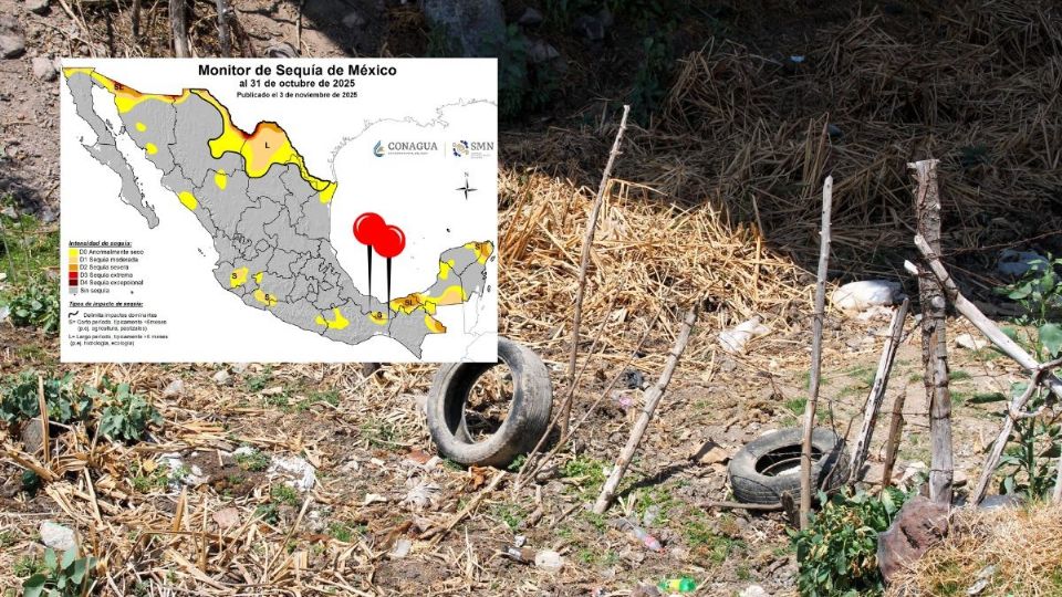 Los 3 municipios de Veracruz que pasaron de sequía moderada a severa a finales de octubre