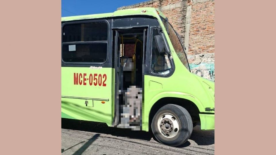 El hombre quedó sin vida en los escalones del camión de transporte público.