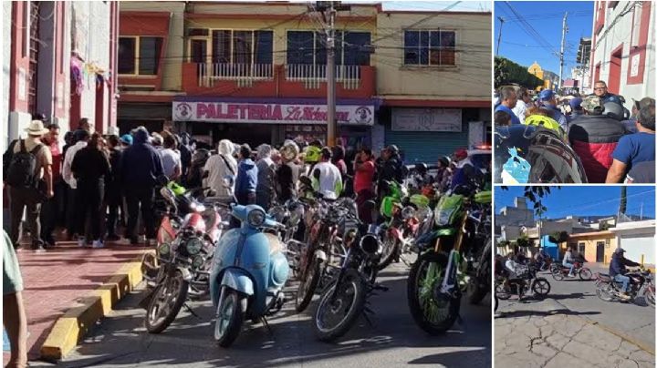 Motociclistas protestan en Mixquiahuala: no quieren usar casco, placas ni licencia