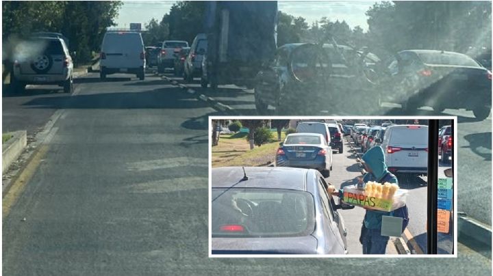 Vuelve tráfico al Felipe Ángeles de Pachuca; hay hasta vendedores de papas