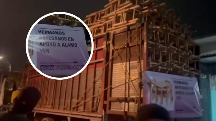 Artesanos de las Altas Montañas regalan comedores de madera a damnificados de Álamo