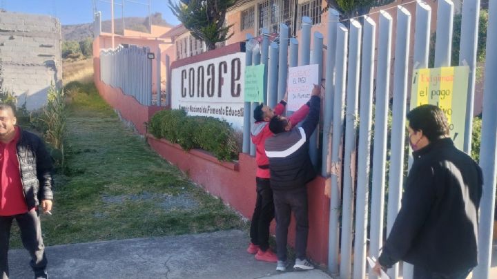 Hidalgo se suma a protesta nacional de Conafe, exige pago de incremento salarial