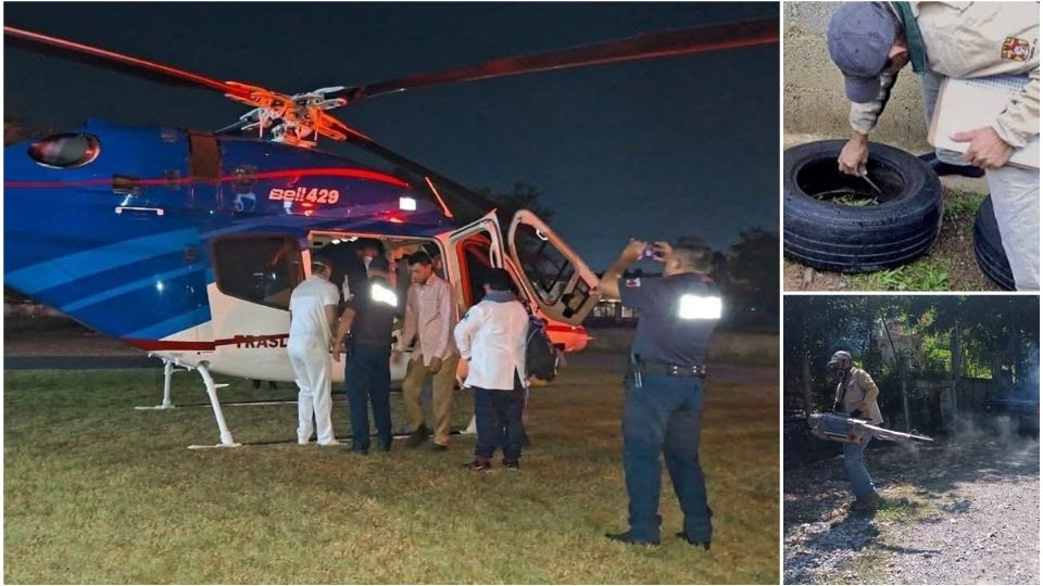 El helicóptero partió desde un helipuerto oficial y llegó en minutos a su destino