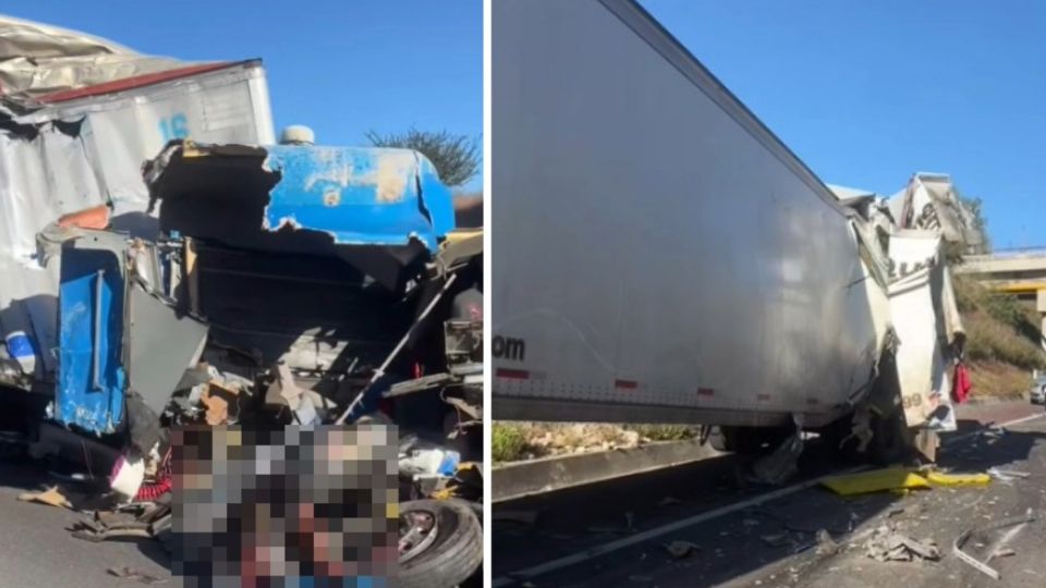 Reportan carambola entre tractocamiones y varias personas lesionadas