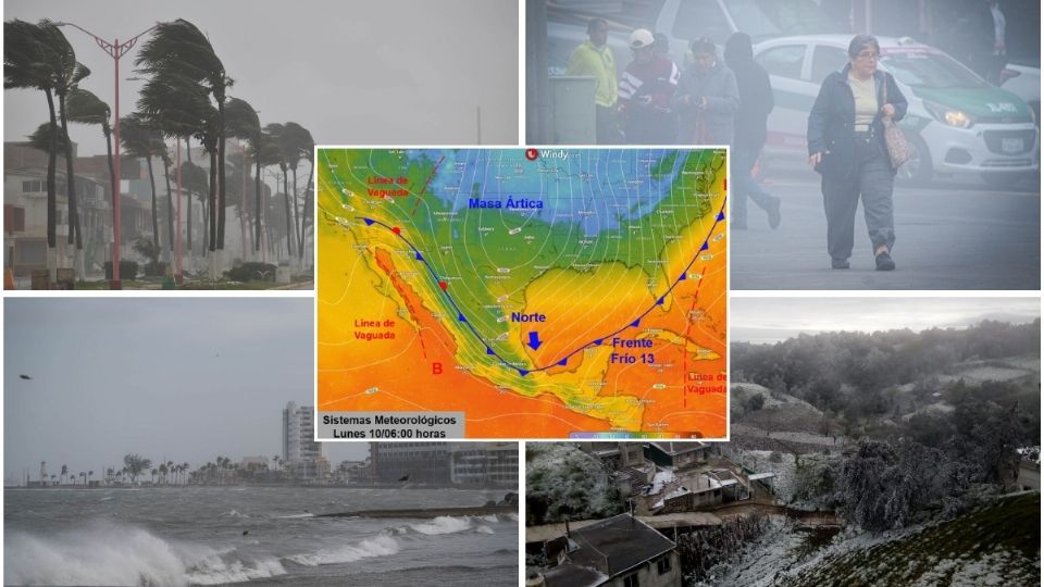Frente Frío 13 en Veracruz: Los municipios con lluvias, norte y bajas temperaturas
