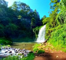 Haz ciclismo de montaña por Acaxochitlán y llega a la  cascada El Salto