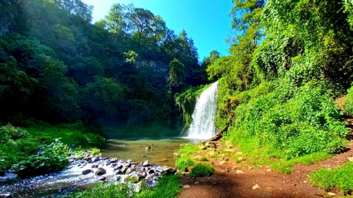 Haz ciclismo de montaña por Acaxochitlán y llega a la hermosa cascada El Salto