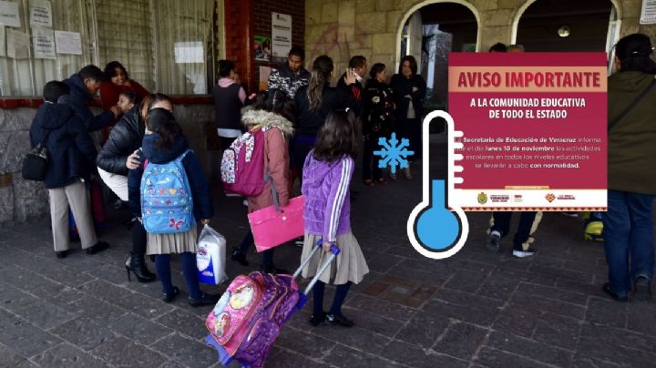 SEV no suspenderá clases por frente frío en Veracruz; solo en Cosautlán cancelan actividades