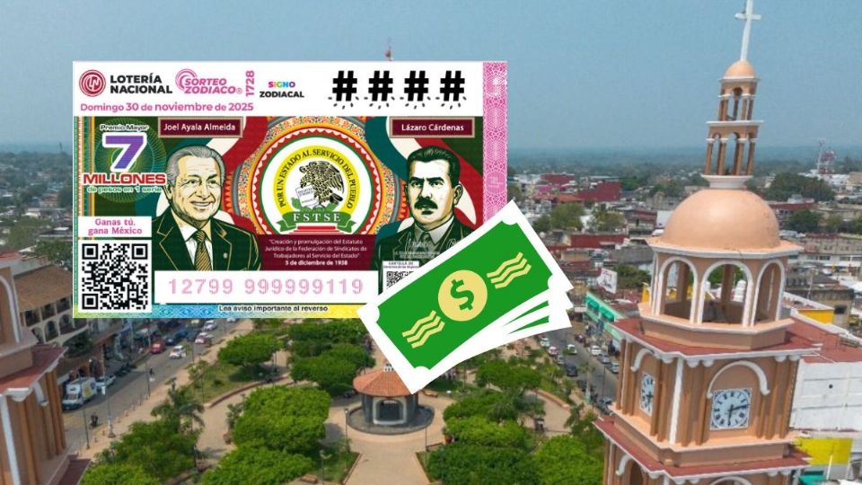 Este municipio de Veracruz ganó 176 mil pesos de la Lotería Nacional el último día de noviembre