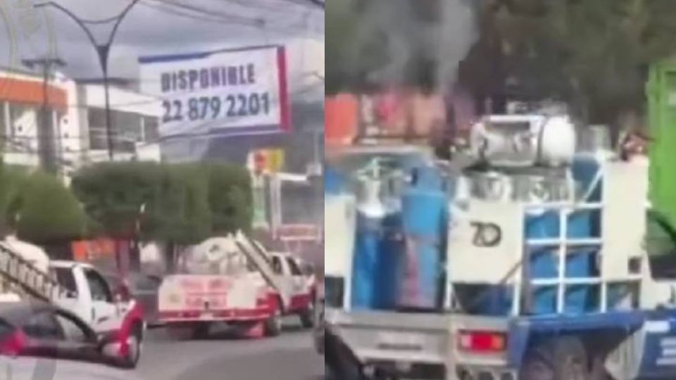 Gaseros celebran a su manera el día de la Virgen de Guadalupe.