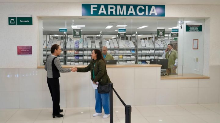 Sheinbaum visita de sorpresa farmacia del IMSS