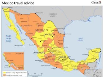 Canadá actualiza alerta de viaje y pide extremar precauciones en México