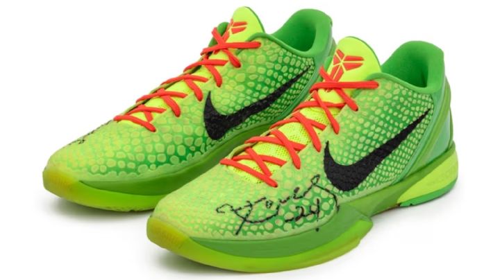 De la NBA a una subasta millonaria: así son las zapatillas “Grinch” de Kobe Bryant