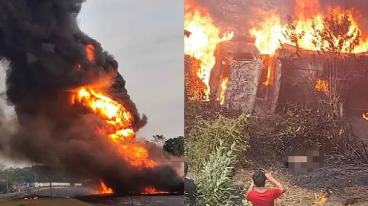 Explosión de pipa con chapopote deja un fallecido en San Juan Chamula