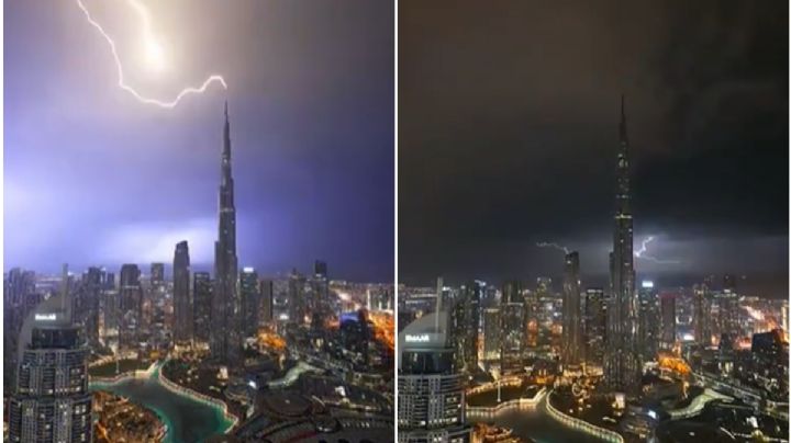 Rayo impacta el Burj Khalifa y se vuelve viral en redes sociales