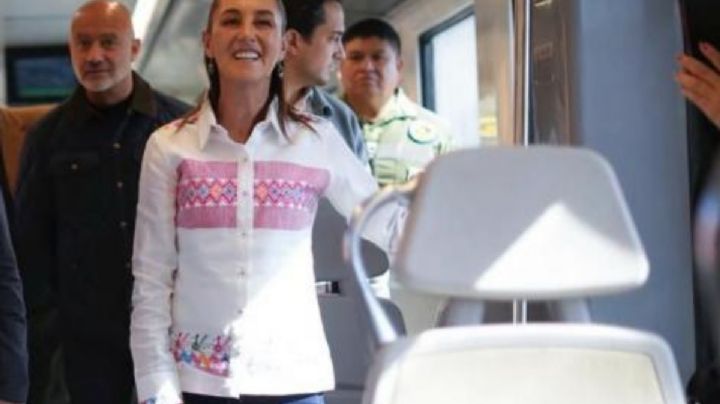 Sheinbaum realiza recorrido para supervisar Tren Suburbano Lechería–AIFA