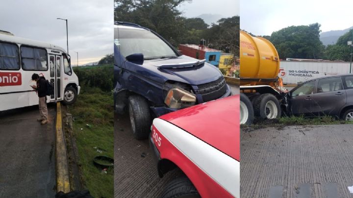 Carambola en autopista Córdoba - Veracruz hoy 26 de diciembre; hay lesionados y cierre parcial