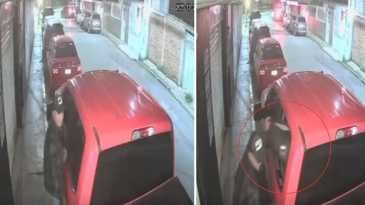 En menos de 30 segundos sujeto roba maletas de auto en colonia de Pachuca