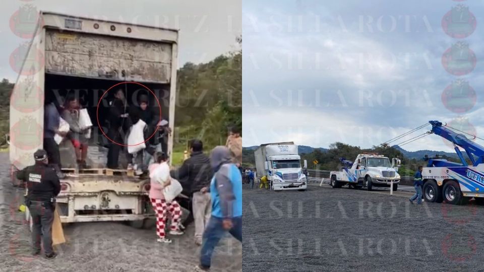 Guardia Nacional corretea a rapiñeros en El Fresno, Veracruz, tras accidente