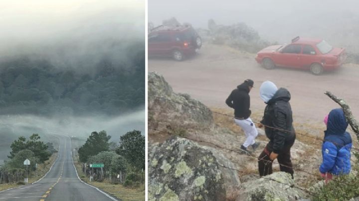 Neblina densa, llovizna y suelo húmedo: Xichú reporta helada