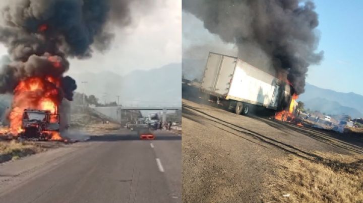 Se quema cabina de tráiler en autopista de Puebla - Orizaba hoy 28 de diciembre