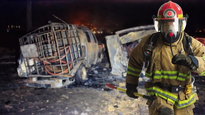 Mientras dormías: explotan camionetas huachicoleras en Tlaxiaca y dejan escena devastadora