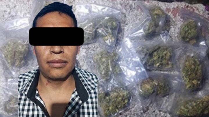 Detienen al Cachimba y aseguran 326 dosis de droga listas para su comercialización en Apan