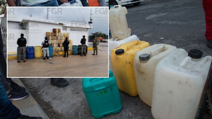 FGR asegura 300 litros de huachicol y tractocamión en Coatzacoalcos