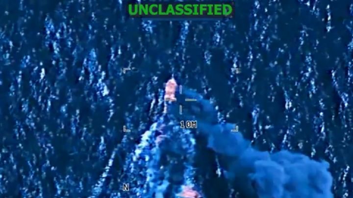 Video muestra el ataque letal de EU contra buque de narcoterroristas en el Pacífico