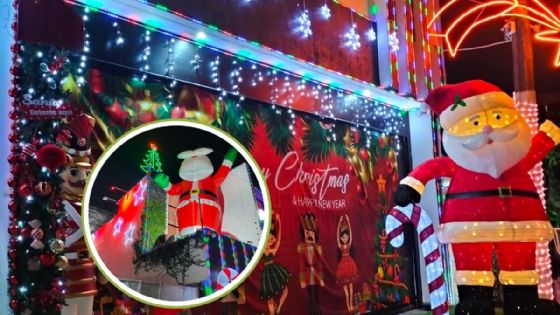 La casa más navideña de Veracruz que atrae a jarochos a la colonia Astilleros